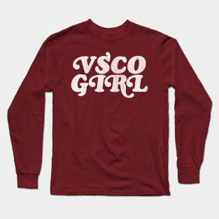 VSCO GIRL / Retro Typography Design Long Sleeve T-Shirt